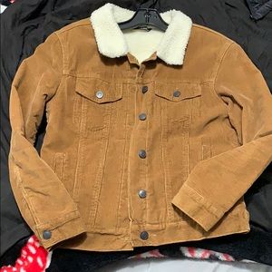 Brown Corduroy Sherpa Jacket